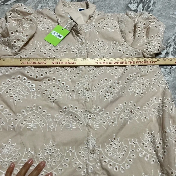 New Sam edelman MINI PUFF SLEEVE EYELET  size 16 - Picture 6 of 12